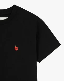 Nude Project Apple Crew Slim Tee Black New