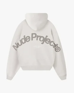 Nude Project Beast Zip-Up Hoodie Grey New