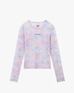 Nude Project Bow Mesh Top Lilac Best