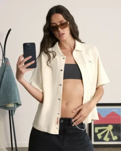 Nude Project Camisa Marbella Waflle Blanco Crema Online