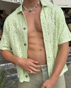 Nude Project Camisa Romantica Verde Hot