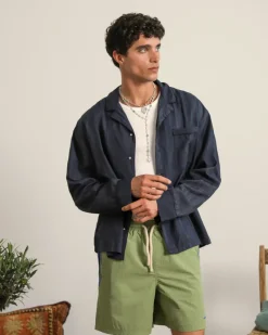 Nude Project Camisa Sleepy Azul Marino Hot