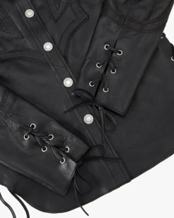 Nude Project Camisa Sophisticated Cowgirl Leather Hot
