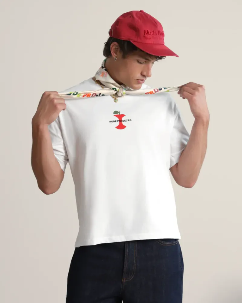 Nude Project Camiseta Apple Blanca Discount