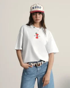 Nude Project Camiseta Apple Blanca Discount