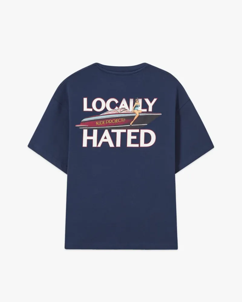 Nude Project Camiseta Azul Marino Locally Hated Best