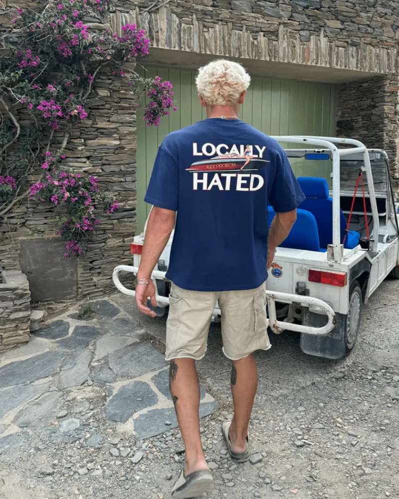 Nude Project Camiseta Azul Marino Locally Hated Best