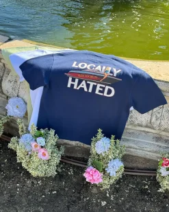 Nude Project Camiseta Azul Marino Locally Hated Best