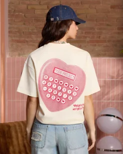 Nude Project Camiseta Calculator Blanco Crema New