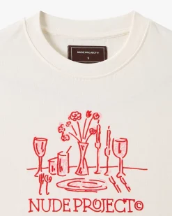 Nude Project Camiseta Cena Blanco Crema Sale