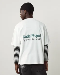 Nude Project Camiseta Cult Kid Blanco Crema Discount