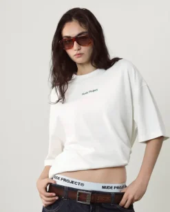 Nude Project Camiseta Cult Kid Blanco Crema Discount