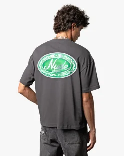 Nude Project Camiseta Déclaration Gris Oscuro Discount