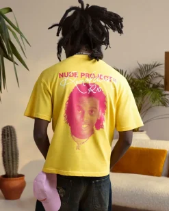 Nude Project Camiseta Face Amarilla Online