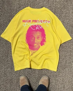 Nude Project Camiseta Face Amarilla Online