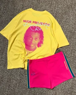 Nude Project Camiseta Face Amarilla Online
