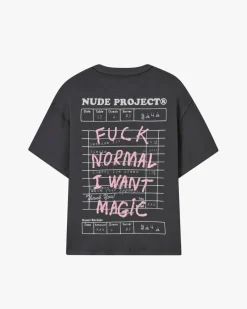 Nude Project Camiseta Fuck Normal Gris Oscuro Outlet