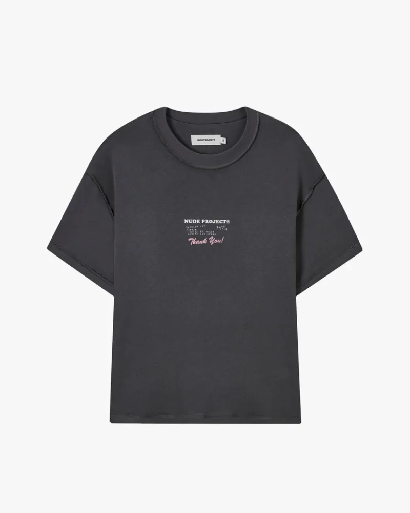 Nude Project Camiseta Fuck Normal Gris Oscuro Outlet