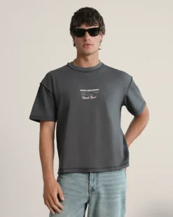 Nude Project Camiseta Fuck Normal Gris Oscuro Outlet