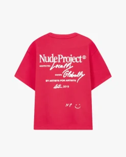 Nude Project Camiseta Global Soon Frambuesa