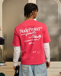 Nude Project Camiseta Global Soon Frambuesa