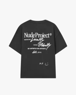 Nude Project Camiseta Global Soon Gris Oscuro Outlet