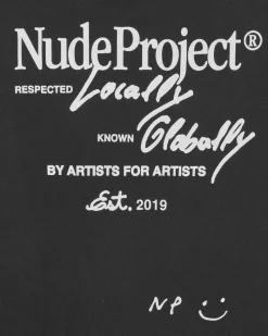 Nude Project Camiseta Global Soon Gris Oscuro Outlet