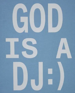 Nude Project Camiseta God is a DJ Azul Cielo Clearance