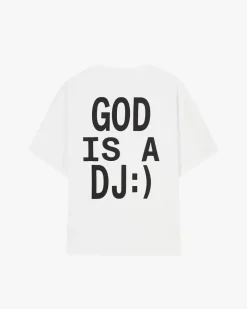 Nude Project Camiseta God is a DJ Blanca Clearance