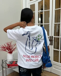 Nude Project Camiseta Jazz Cafe Blanca Discount