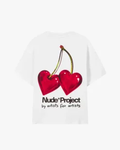Nude Project Camiseta Juicy Cherry Blanca Hot