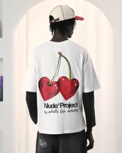 Nude Project Camiseta Juicy Cherry Blanca Hot