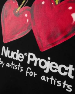 Nude Project Camiseta Juicy Cherry Negra Outlet