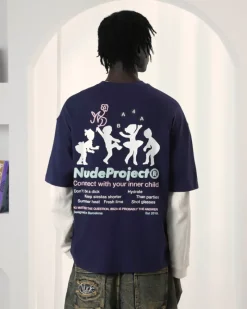 Nude Project Camiseta Lil'Rebel Azul Marino Hot