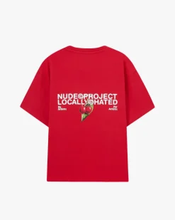 Nude Project Camiseta Locally Hated Cherry Roja Hot
