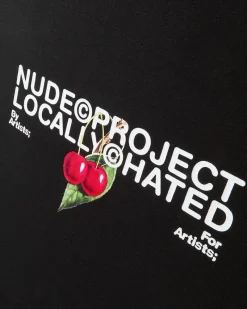 Nude Project Camiseta Locally Hated Cherry Negra Online