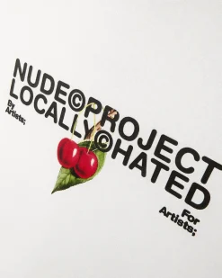 Nude Project Camiseta Locally Hated Cherry Blanca New