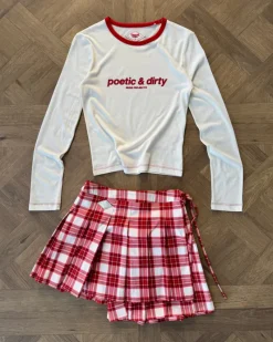 Nude Project Camiseta Manga Larga Poetic Blanco Crema Outlet