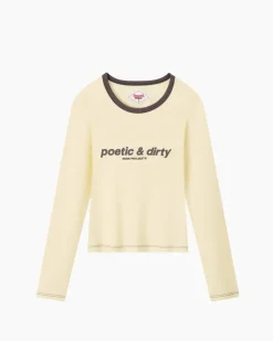 Nude Project Camiseta Manga Larga Poetic Amarilla Sale