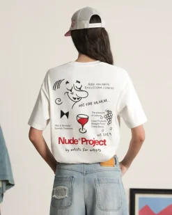 Nude Project Camiseta Más Vino Blanco Crema Sale