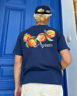Nude Project Camiseta Peach Azul Marino Discount