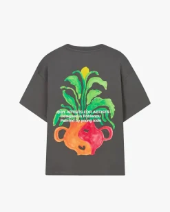 Nude Project Camiseta Plant Gris Oscuro