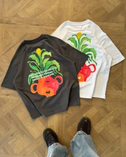 Nude Project Camiseta Plant Gris Oscuro
