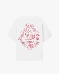 Nude Project Camiseta Swan Garden Blanca Discount
