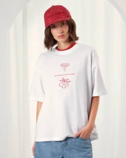 Nude Project Camiseta Swan Garden Blanca Discount