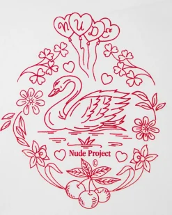 Nude Project Camiseta Swan Garden Blanca Discount