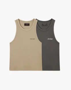 Nude Project Camiseta Tirantes Ss24 Beige/Gris Oscuro Online