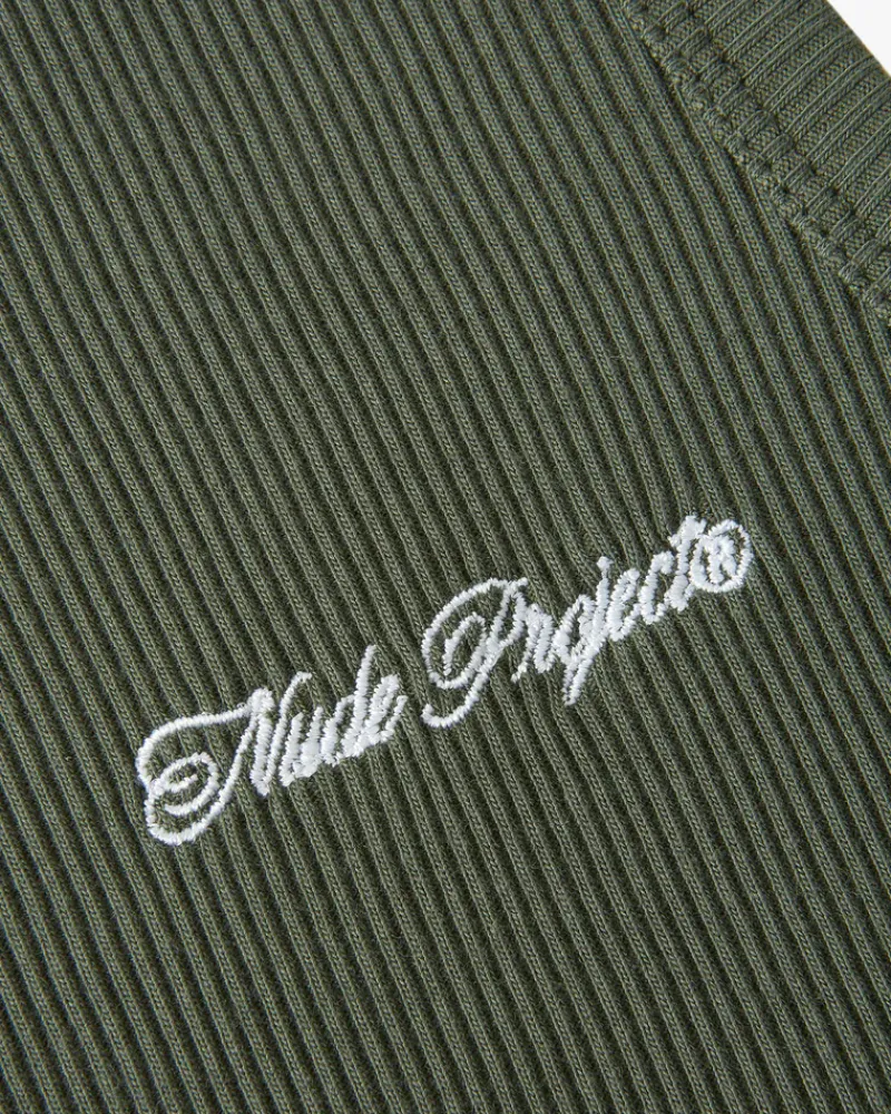 Nude Project Camiseta Tirantes Ss24 Verde/Marrón Hot