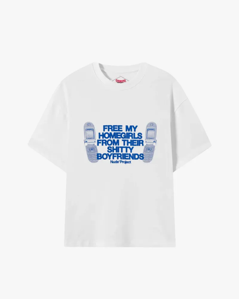 Nude Project Camiseta Type Shit Blanca Online