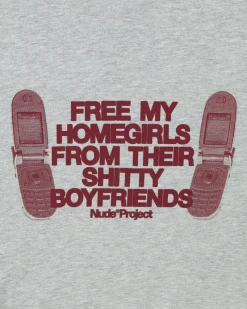 Nude Project Camiseta Type Shit Gris Best